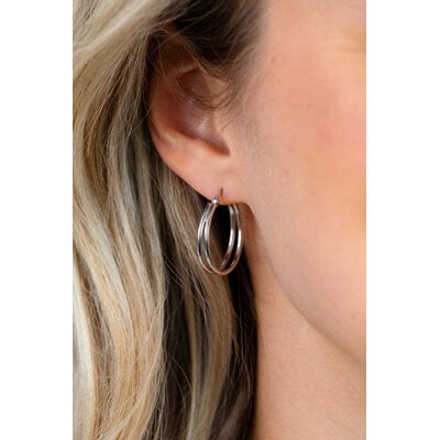 ZINZI ZINZI Oorbellen | OORRINGEN Dubbele Draad | ZILVER | ZIO2858