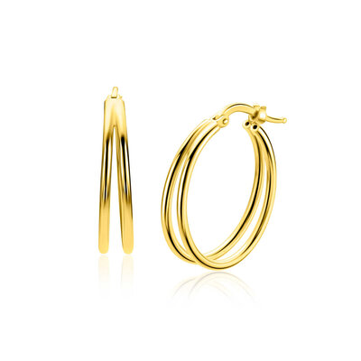 ZINZI ZINZI Oorbellen | OORRINGEN Dubbele Draad | GOUD | ZIO2858G