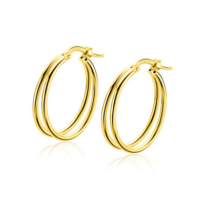 ZINZI ZINZI Oorbellen | OORRINGEN Dubbele Draad | GOUD | ZIO2858G