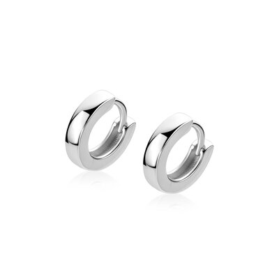 ZINZI ZINZI Oorbellen | 11,5mm OORRINGEN Vierkante Gladde Buis | ZILVER | ZIO2860