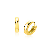 ZINZI ZINZI Oorbellen | 11,5mm OORRINGEN Vierkante Gladde Buis | GOUD | ZIO2860G