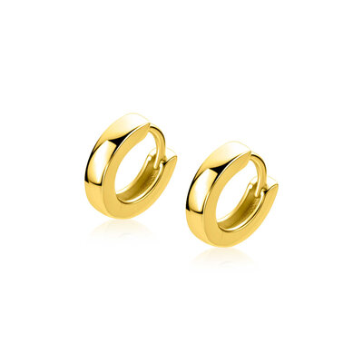 ZINZI ZINZI Oorbellen | 11,5mm OORRINGEN Vierkante Gladde Buis | GOUD | ZIO2860G