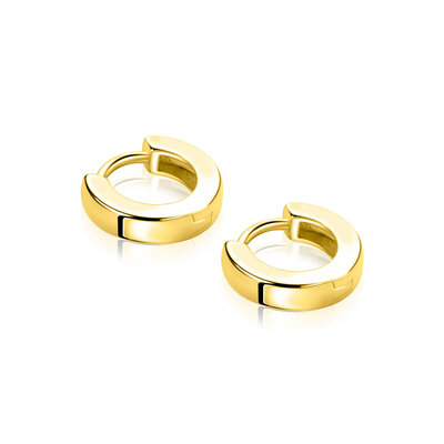 ZINZI ZINZI Oorbellen | 11,5mm OORRINGEN Vierkante Gladde Buis | GOUD | ZIO2860G
