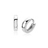 ZINZI ZINZI Oorbellen | 13,5mm OORRINGEN Vierkante Gladde Buis | ZILVER | ZIO2861