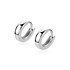 ZINZI ZINZI Oorbellen | 13,5mm OORRINGEN Vierkante Gladde Buis | ZILVER | ZIO2861