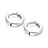 ZINZI ZINZI Oorbellen | 13,5mm OORRINGEN Vierkante Gladde Buis | ZILVER | ZIO2861