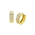 ZINZI ZINZI Oorbellen | 13mm OORRINGEN Breed Zirkonia | GOUD | ZIO2862Y