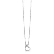 ZINZI ZINZI Ketting | Twee Harten Verbonden | ZILVER | ZIC2874
