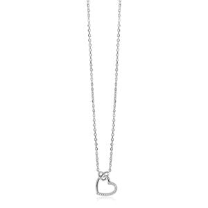 ZINZI ZINZI Ketting | Twee Harten Verbonden | ZILVER | ZIC2874