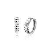 ZINZI ZINZI Oorbellen | Gladde Ovalen Zirkonia | ZILVER | ZIO2876