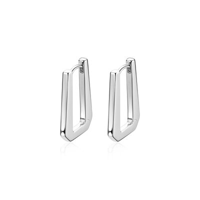 ZINZI ZINZI Oorbellen | Strak Rechthoek | ZILVER | ZIO2879