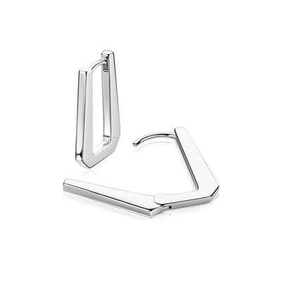 ZINZI ZINZI Oorbellen | Strak Rechthoek | ZILVER | ZIO2879