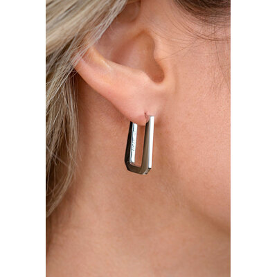 ZINZI ZINZI Oorbellen | Strak Rechthoek | ZILVER | ZIO2879