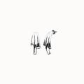 UNOde50 UNOde50 Oorbellen | Organic Triple Drop Silver | SS26