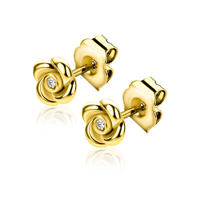 ZINZI ZINZI Oorbellen | Stekers Roosje Zirkonia | GOUD | ZIO2872Y