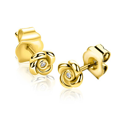 ZINZI ZINZI Oorbellen | Stekers Roosje Zirkonia | GOUD | ZIO2872Y