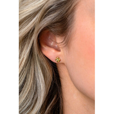 ZINZI ZINZI Oorbellen | Stekers Roosje Zirkonia | GOUD | ZIO2872Y