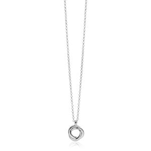ZINZI ZINZI Ketting | Drie Verbonden Ringen | ZILVER | ZIC2890