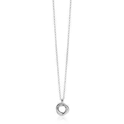 ZINZI ZINZI Ketting | Drie Verbonden Ringen | ZILVER | ZIC2890