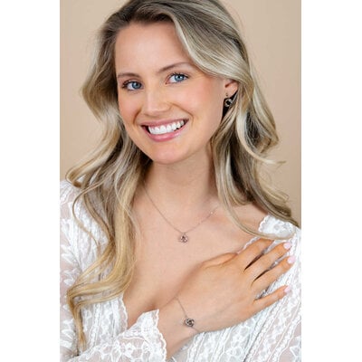 ZINZI ZINZI Ketting | Drie Verbonden Ringen | ZILVER | ZIC2890
