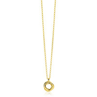 ZINZI ZINZI Ketting | Drie Verbonden Ringen | GOUD | ZIC2890G