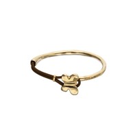 UNOde50 UNOde50 Armband |  Leren armband met Vergulde Vlinder | SS26