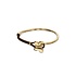 UNOde50 UNOde50 Armband |  Leren armband met Vergulde Vlinder | PUL2614MARORO