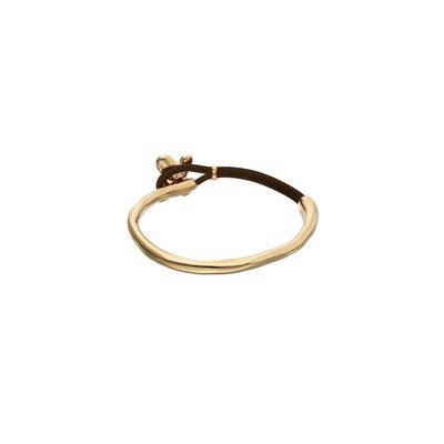 UNOde50 UNOde50 Armband |  Leren armband met Vergulde Vlinder | PUL2614MARORO