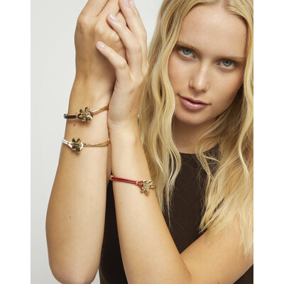 UNOde50 UNOde50 Armband |  Leren armband met Vergulde Vlinder | PUL2614MARORO