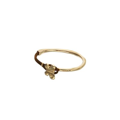 UNOde50 UNOde50 Armband |  Leren armband met Vergulde Vlinder | PUL2614MARORO