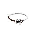 UNOde50 UNOde50 Armband |  Leren armband met Verzilverde Vlinder | SS26