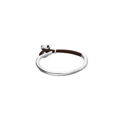 UNOde50 UNOde50 Armband |  Leren armband met Verzilverde  Vlinder | PUL2614MARMTL