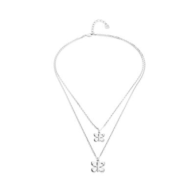 UNOde50 UNOde50 Ketting | Dubbele Ketting met Vlinders | COL2057MTL