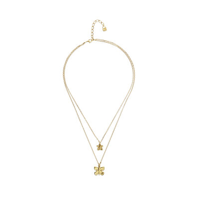 UNOde50 UNOde50 Ketting | Vergulde dubbele Ketting met Vlinders | COL2057ORO