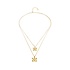 UNOde50 UNOde50 Ketting | Vergulde dubbele Ketting met Vlinders | COL2057ORO
