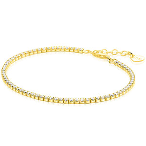 ZINZI ZINZI Armband | Vergulde tennis armband 2,1mm breed met rijzetting witte zirconia's | ZIA2892