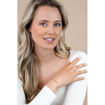 ZINZI ZINZI Armband | Vergulde tennis armband 2,1mm breed met rijzetting witte zirconia's | ZIA2892