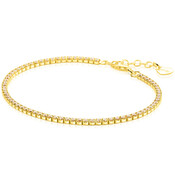 ZINZI ZINZI Armband | Vergulde tennis armband 2,1mm breed met rijzetting champagnekleurige zirconia's | ZIA2892C
