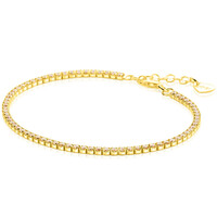 ZINZI ZINZI Armband | Vergulde tennis armband 2,1mm breed met rijzetting champagnekleurige zirconia's | ZIA2892C