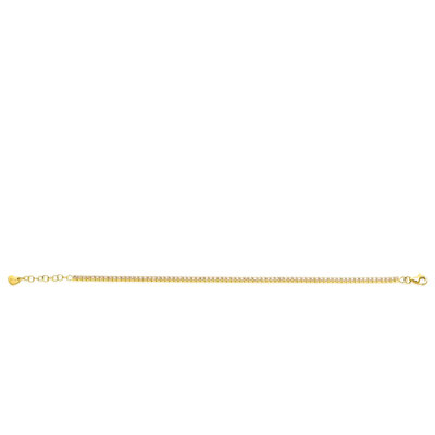 ZINZI ZINZI Armband | Vergulde tennis armband 2,1mm breed met rijzetting champagnekleurige zirconia's | ZIA2892C