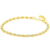 ZINZI ZINZI Armband | Vergulde armband met een speelse rij witte zirkonia’s in ronde zetting | ZIA2893Y