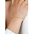 ZINZI ZINZI Armband | Vergulde armband met een speelse rij witte zirkonia’s in ronde zetting | ZIA2893Y