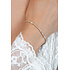 ZINZI ZINZI Armband | Vergulde tennisarmband bezet met witte zirkonia’s in verfijnde rijzetting, afgewisseld met drie grotere witte zirkonia's in chatonzetting | ZIA2894Y