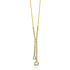 ZINZI ZINZI Ketting | Y-collier met luxe tennislook en witte zirkonia's in rijzetting met twee grotere witte zirkonia's | ZIC2894Y