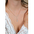 ZINZI ZINZI Ketting | Y-collier met luxe tennislook en witte zirkonia's in rijzetting met twee grotere witte zirkonia's | ZIC2894Y