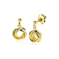 ZINZI ZINZI Oorbellen | OORSTEKERS Drie Verbonden Ringen | GOUD | ZIO2890G