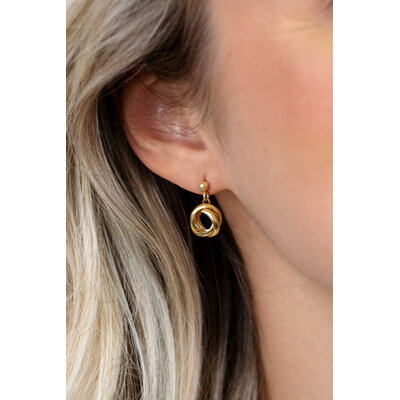 ZINZI ZINZI Oorbellen | OORSTEKERS Drie Verbonden Ringen | GOUD | ZIO2890G