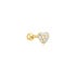 ANIA HAIE ANIA HAIE Single Earrings | Pave Heart Barbell | VERGULD