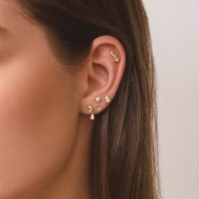 ANIA HAIE ANIA HAIE Single Earrings | Pear Barbell | VERGULD