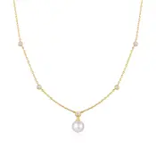 ANIA HAIE ANIA HAIE Necklace | Pearl Station Zirkonia | VERGULD